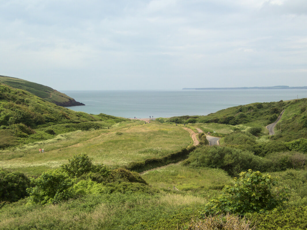 Manorbier from the castle