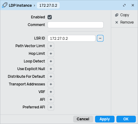 LDP instance