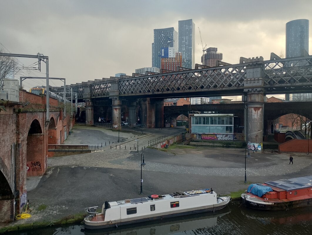 View from a dorm room at YHA Manchester